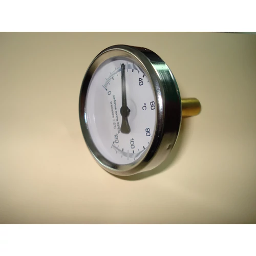 Bimetál hőmérő hátsó M1/2" d:63mm 0-120°C